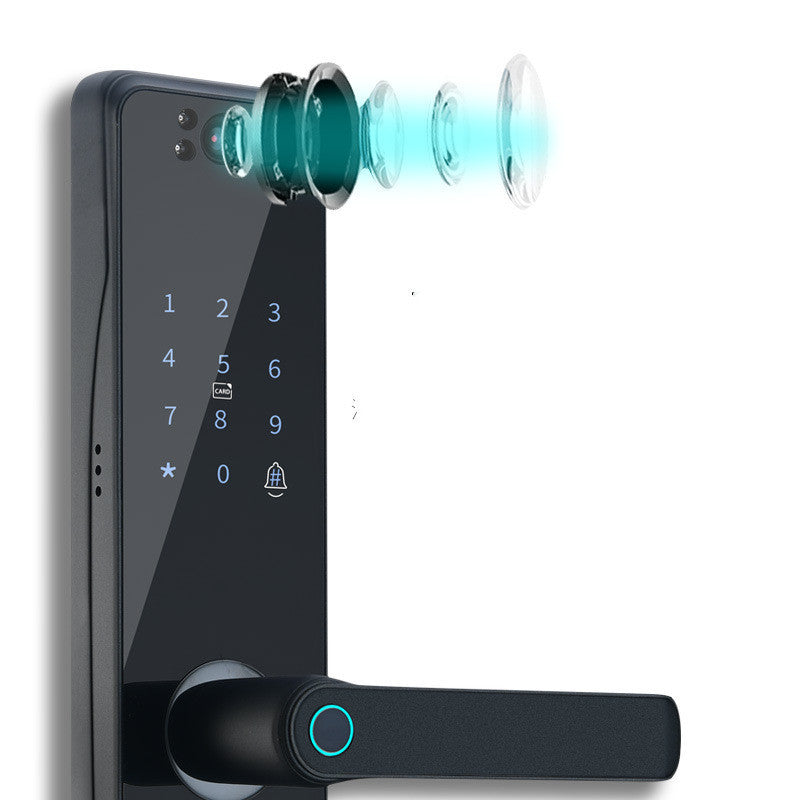 Surveillance Camera Fingerprint Lock Graffiti  Home Password Lock Mobile Phone Video Anti-theft Door Electronic Lock
