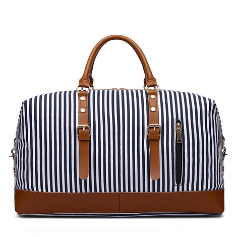 Striped Portable Messenger Travel Bag Travel Bag